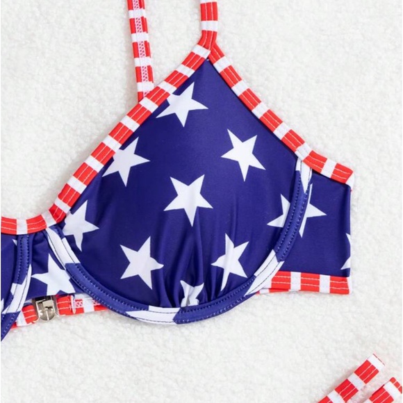 🇺🇸 Star Printed Sexy Bikini Swimsuit 2 Pieces - Picture 3 of 11